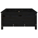 plantekasse 82,5x82,5x39 cm massivt fyrretræ sort