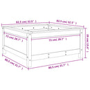 plantekasse 82,5x82,5x39 cm massivt douglasgran