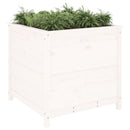 plantekasse 82,5x82,5x78 cm massivt fyrretræ hvid