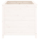 plantekasse 82,5x82,5x78 cm massivt fyrretræ hvid