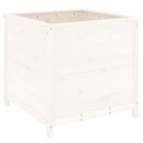 plantekasse 82,5x82,5x78 cm massivt fyrretræ hvid
