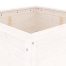 plantekasse 82,5x82,5x78 cm massivt fyrretræ hvid