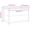 højbed 119,5x82,5x78 cm massivt fyrretræ sort