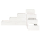 plantekasse 4 niveauer 80,5x79x36 cm massivt fyrretræ hvid
