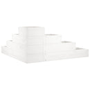 plantekasse 4 niveauer 80,5x79x36 cm massivt fyrretræ hvid