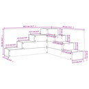 plantekasse 4 niveauer 80,5x79x36 cm massivt douglasgran