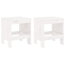 haveskamler 2 stk. 40x36x45 cm massivt fyrretræ hvid