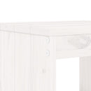 haveskamler 2 stk. 40x36x45 cm massivt fyrretræ hvid