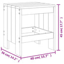 haveskamler 2 stk. 40x36x45 cm massivt fyrretræ hvid