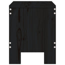 haveskamler 2 stk. 40x36x45 cm massivt fyrretræ sort