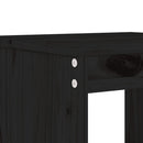 haveskamler 2 stk. 40x36x45 cm massivt fyrretræ sort