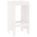 barstole 2 stk. 40x36x75 cm massivt fyrretræ hvid