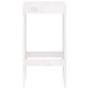 barstole 2 stk. 40x36x75 cm massivt fyrretræ hvid