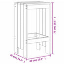 barstole 2 stk. 40x36x75 cm massivt fyrretræ hvid