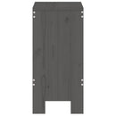 barstole 2 stk. 40x36x75 cm massivt fyrretræ grå
