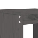 barstole 2 stk. 40x36x75 cm massivt fyrretræ grå
