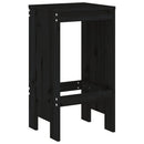 barstole 2 stk. 40x36x75 cm massivt fyrretræ sort