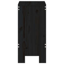 barstole 2 stk. 40x36x75 cm massivt fyrretræ sort