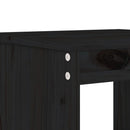 barstole 2 stk. 40x36x75 cm massivt fyrretræ sort