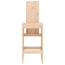 barstole 2 stk. 40x42x120 cm massivt fyrretræ