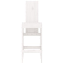 barstole 2 stk. 40x42x120 cm massivt fyrretræ hvid
