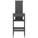 barstole 2 stk. 40x42x120 cm massivt fyrretræ grå