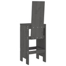 barstole 2 stk. 40x42x120 cm massivt fyrretræ grå