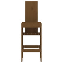 barstole 2 stk. 40x42x120 cm massivt fyrretræ gyldenbrun