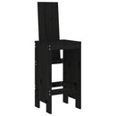 barstole 2 stk. 40x42x120 cm massivt fyrretræ sort
