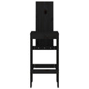 barstole 2 stk. 40x42x120 cm massivt fyrretræ sort