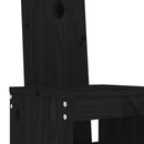 barstole 2 stk. 40x42x120 cm massivt fyrretræ sort