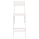 barstole 2 stk. 40x48,5x115,5 cm massivt fyrretræ hvid