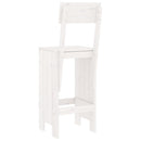 barstole 2 stk. 40x48,5x115,5 cm massivt fyrretræ hvid