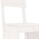 barstole 2 stk. 40x48,5x115,5 cm massivt fyrretræ hvid