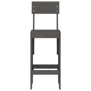 barstole 2 stk. 40x48,5x115,5 cm massivt fyrretræ grå