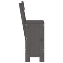 barstole 2 stk. 40x48,5x115,5 cm massivt fyrretræ grå