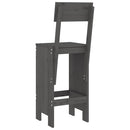 barstole 2 stk. 40x48,5x115,5 cm massivt fyrretræ grå