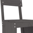 barstole 2 stk. 40x48,5x115,5 cm massivt fyrretræ grå