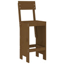 barstole 2 stk. 40x48,5x115,5 cm massivt fyrretræ gyldenbrun