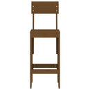 barstole 2 stk. 40x48,5x115,5 cm massivt fyrretræ gyldenbrun
