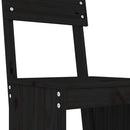 barstole 2 stk. 40x48,5x115,5 cm massivt fyrretræ sort