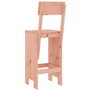 barstole 2 stk. 40x48,5x115,5 cm massivt douglasgran