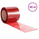 bændelgardin 200 mm x 1,6 mm 50 m PVC rød