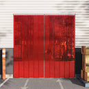 bændelgardin 300 mm x 2,6 mm 25 m PVC rød