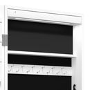 væghængt spejlskab med LED-lys hvid