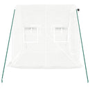 drivhus med stålstel 4 m² 2x2x2 m hvid