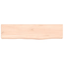 væghylde 40x10x2 cm ubehandlet massivt egetræ