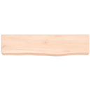 væghylde 40x10x4 cm ubehandlet massivt egetræ