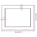 væghylde 40x30x(2-6) cm ubehandlet massivt egetræ