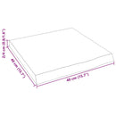 væghylde 40x40x(2-4) cm ubehandlet massivt egetræ